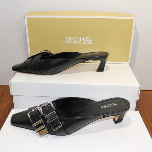 MICHAEL Michael Kors   Darrington 45MM Kitten-Heel Mules - Picture 2 of 3